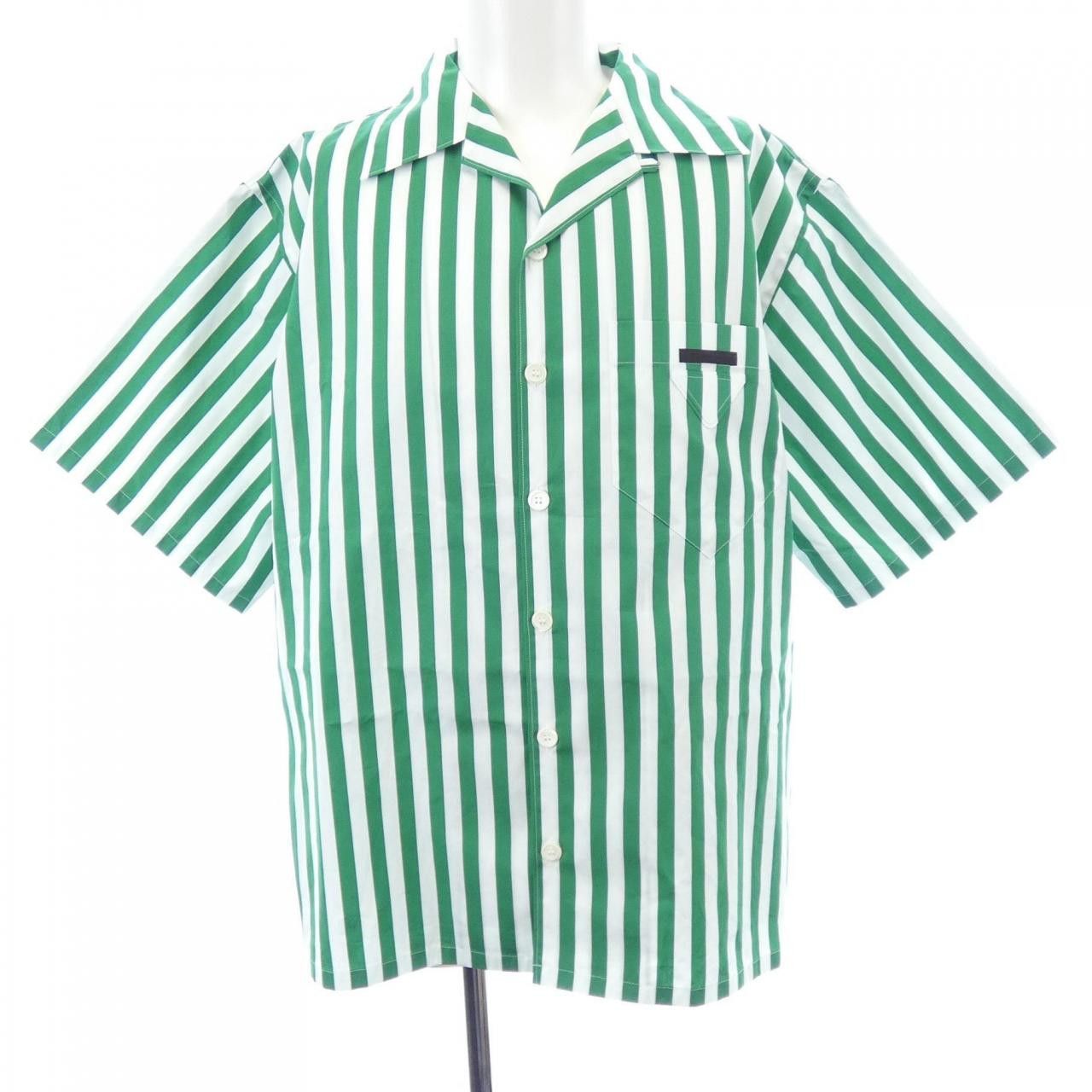 Prada Prada Prada Cotton Short Sleeve Shirt Textile Tops UCS414 S221 108R DUTY FREE for USA Size ONE SIZE - 1 Thumbnail