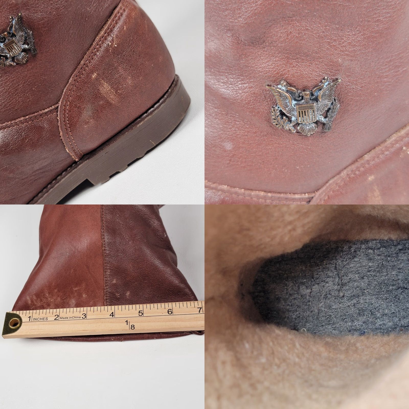 Vintage VINTAGE Women's Size 9 Brown Leather Sergio Boots Klondike Elastomere Check Riding Boot Almond Toe Pull On Block Heel B Wide Brown Canada Women Shoes Size US 9 / IT 39 - 9 Thumbnail