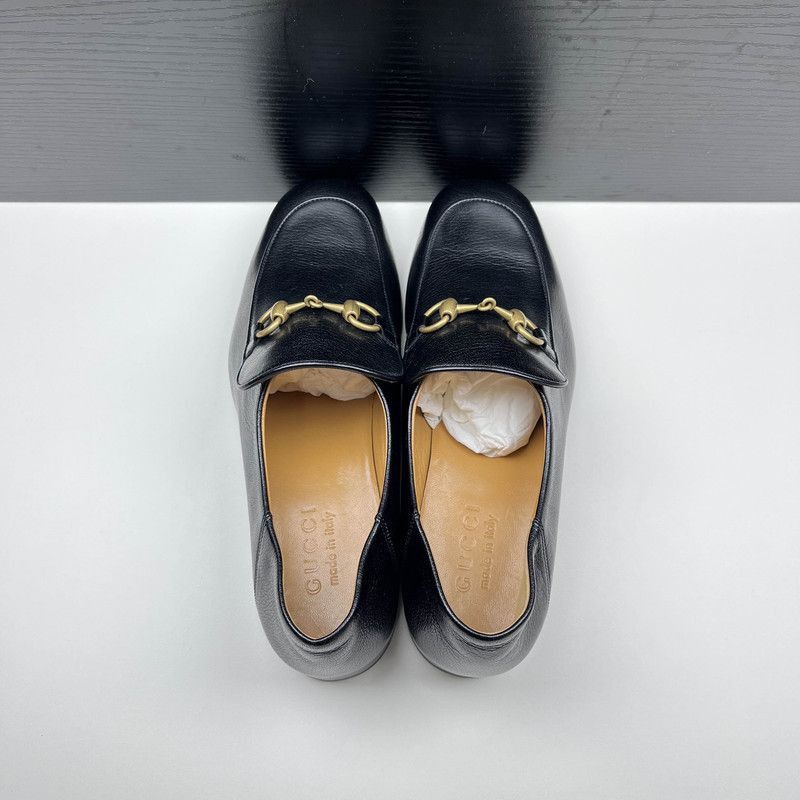 Gucci Gucci Jordaan Black Leather Slip-On Shoes - Size US 7.5 / EU 40-41 - 9 Thumbnail