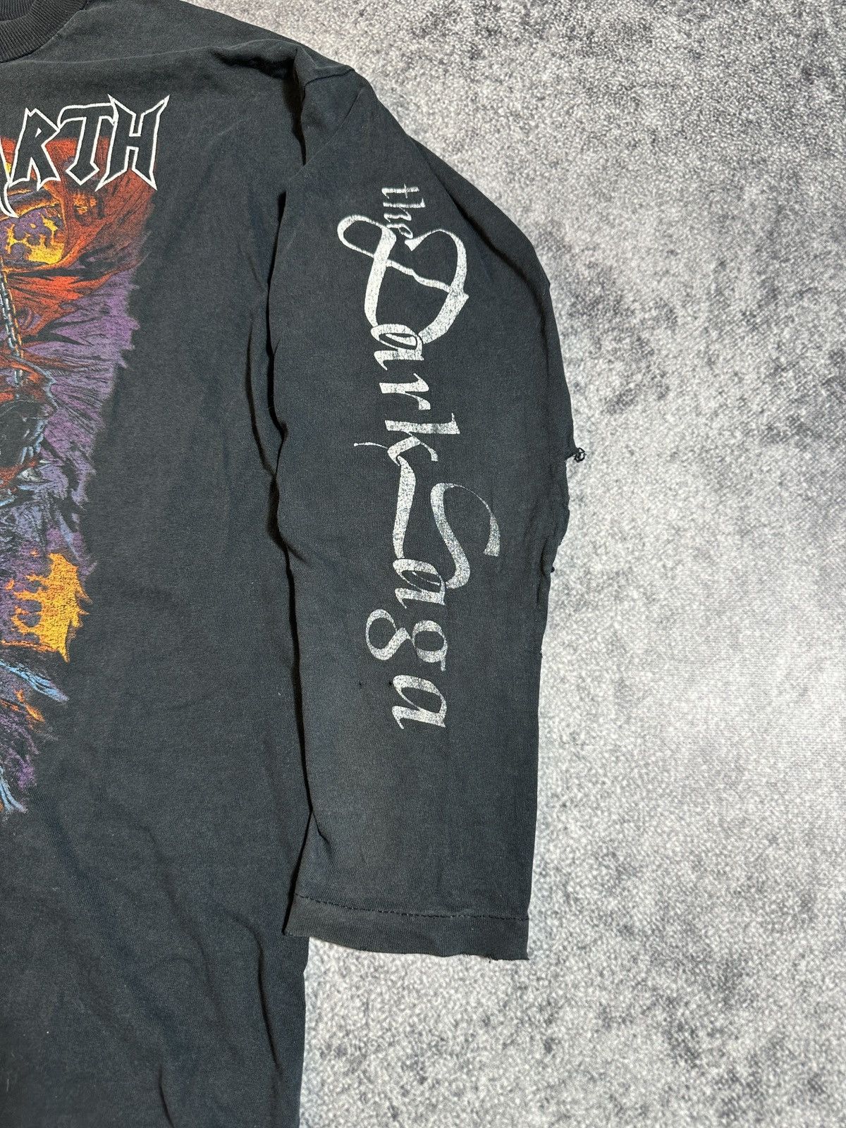 Band Tees × Vintage Vintage Iced Earth The Dark Saga 1996 Long Sleeve Very Rare Size US XL / EU 56 / 4 - 3 Thumbnail