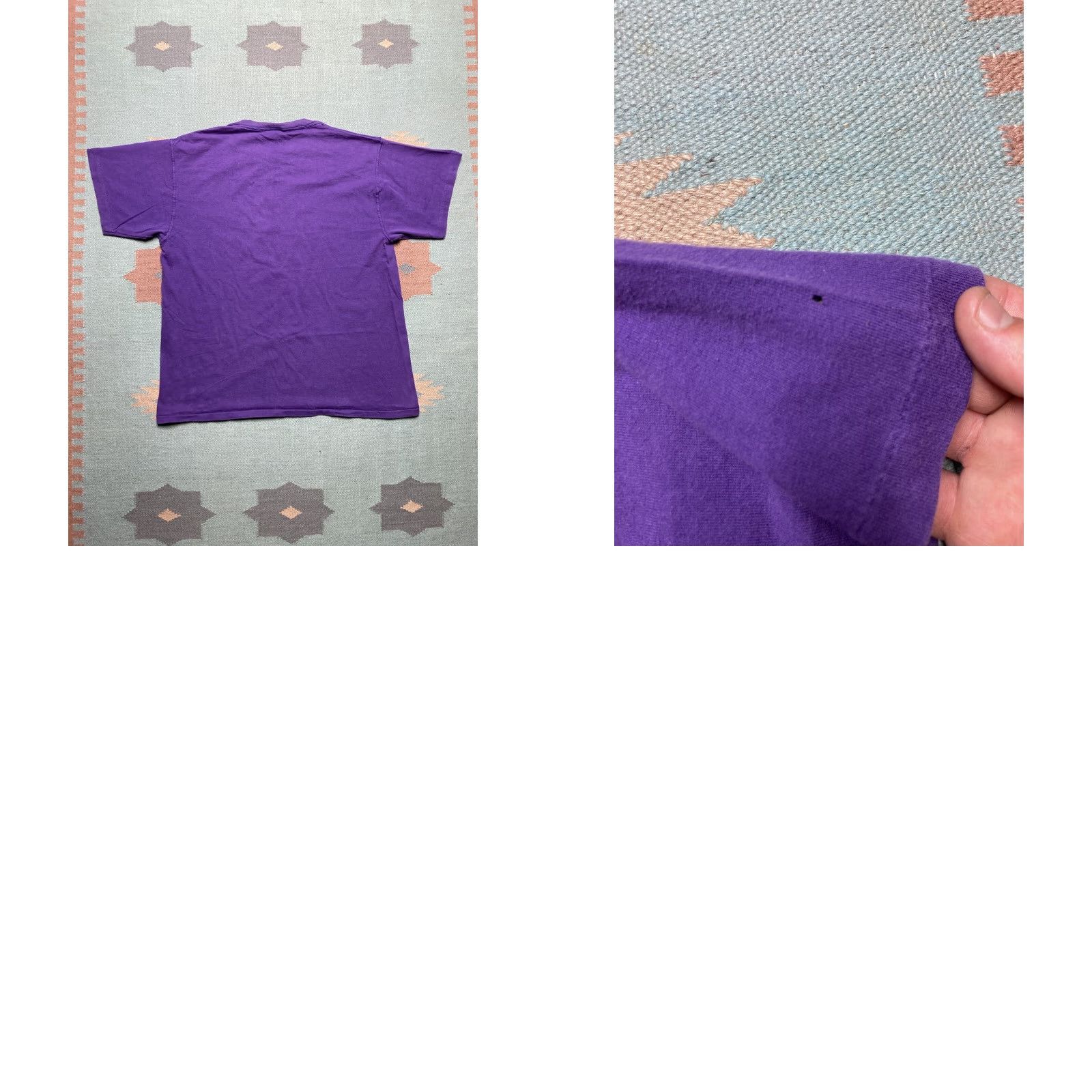 Vintage VINTAGE Discus Athletic T-Shirt Men XL Cotton Purple 90s Single Stitch Blank Shirt Athletic 90s Mens XL Purple Size US XL / EU 56 / 4 - 8 Thumbnail