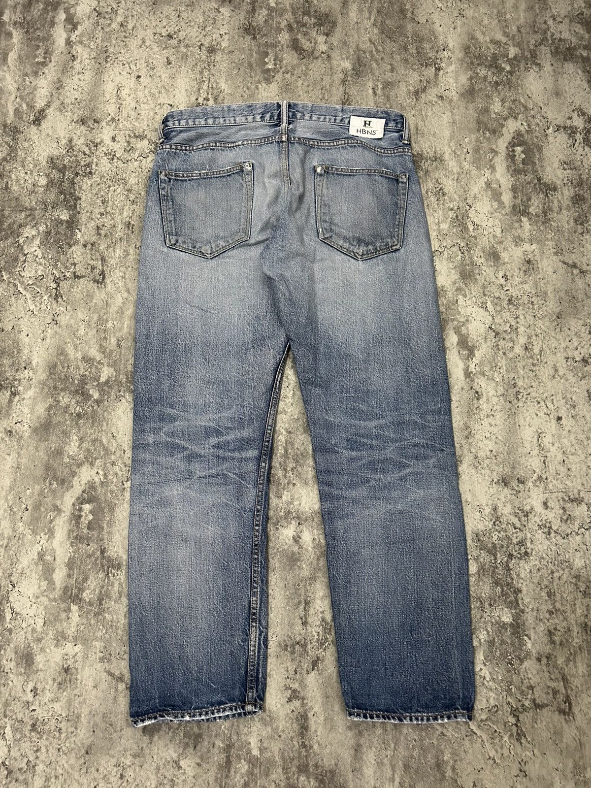Japanese Brand HBNS Japan Selvedge Distressed Jeans Size US 34 / EU 50 - 2 Thumbnail