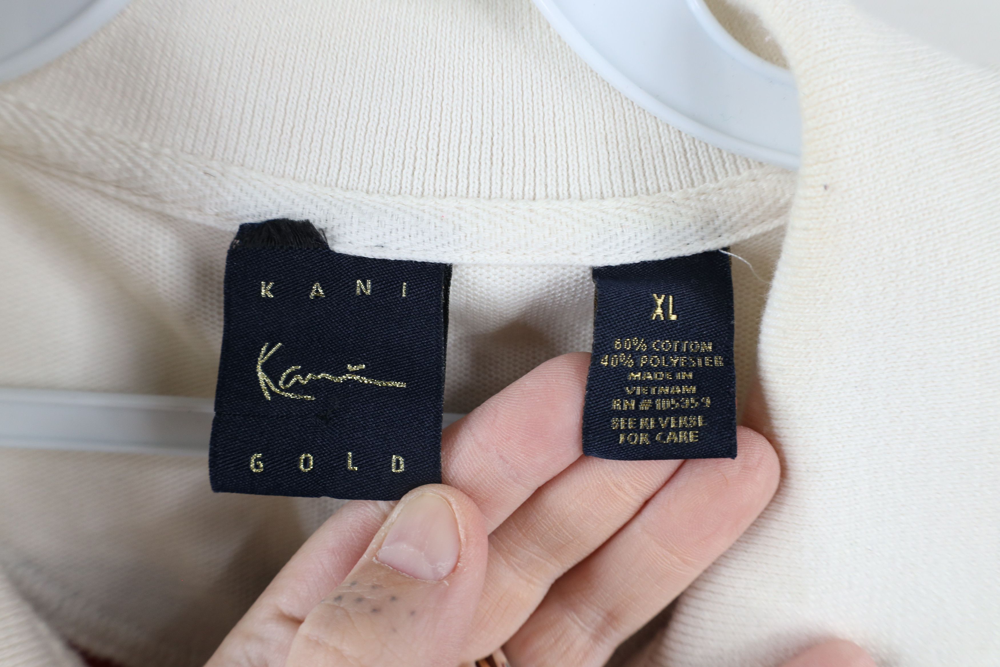 Karl Kani × Vintage Vintage 90s Karl Kani Spell Out Striped Hip Hop Polo Shirt Size US XL / EU 56 / 4 - 7 Thumbnail