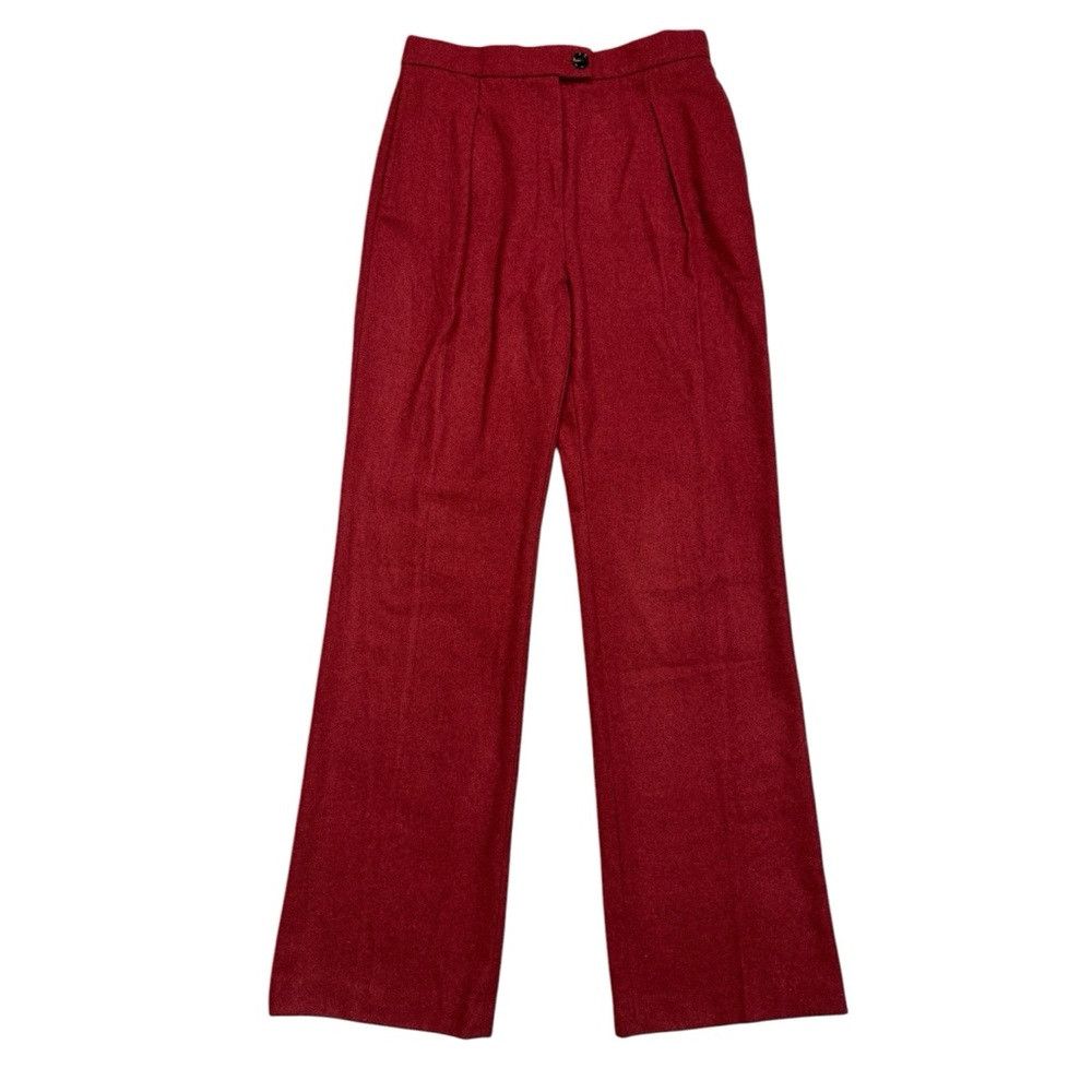 Mango New MANGO Women's Wool Red Pants Size 6 Size 28" / US 6 / IT 42 - 3 Thumbnail