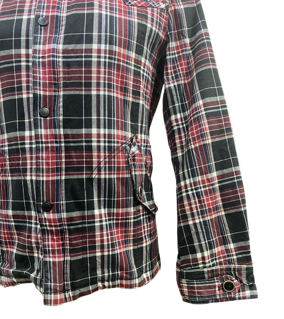 Japanese Brand KLEIN PLUS Homme Checkered Jacket Zipper Size US XXS / EU 40 - 4 Thumbnail