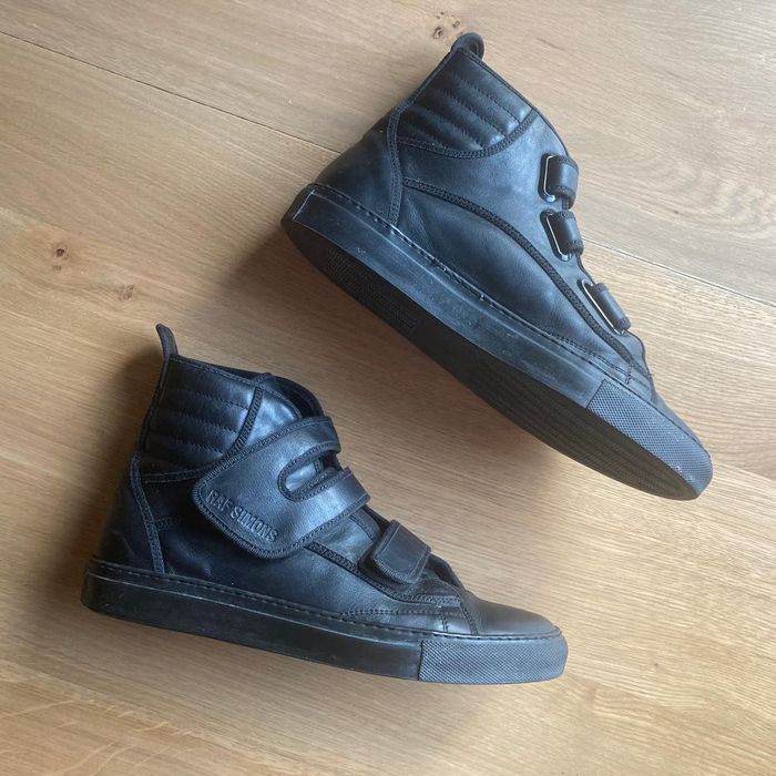 Raf Simons Velcro Fastening Hi-top Sneakers in Black for Men