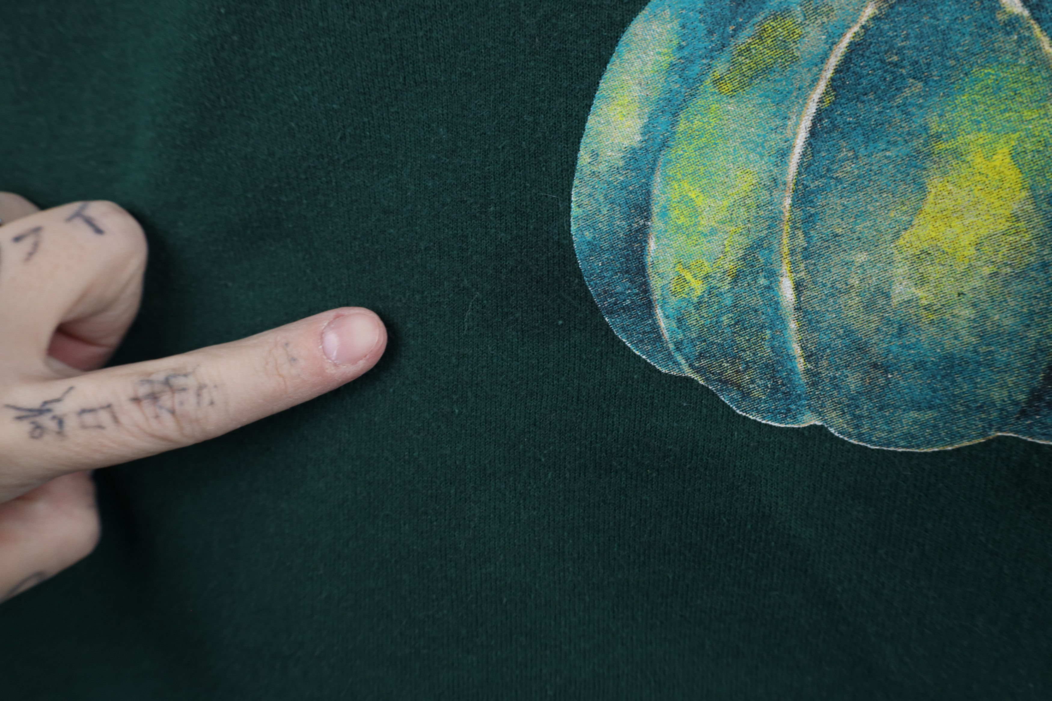 Vintage Vintage 90s Streetwear Pumpkins Crewneck Sweatshirt Green Size L / US 10 / IT 46 - 7 Thumbnail