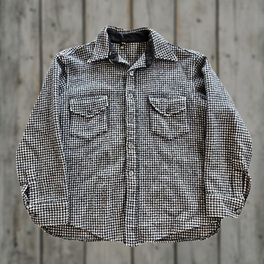 CO VINTAGE J.O. Ballard & CO Checkered Wool Mackinaw Malone Gray Black Jacket Shirt? Size US M / EU 48-50 / 2 - 1 Thumbnail