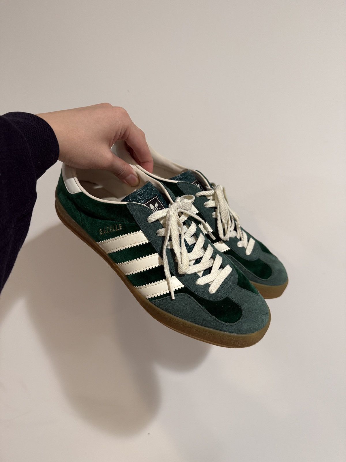 Adidas × Gucci Adidas x Gucci Gazelle Green Suede Sneakers Size US 9.5 / EU 42-43 - 2 Thumbnail