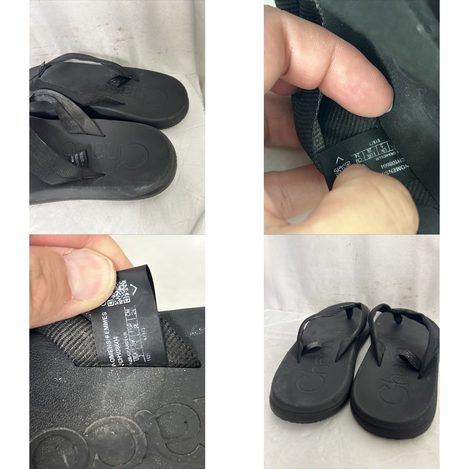Chaco Chaco Womens Flip Flop Sandal Black 7 Thong Shoes Size US 7 / IT 37 - 8 Thumbnail