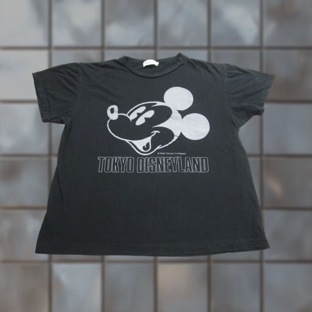 Disney VINTAGE Tokyo Disneyland Shirt Womens L Black Mickey Mouse Graphic Disney 80s Ladies Crew Neck Short Sleeve Graphic Print Disney Souvenir 1980s Womens Size L / US 10 / IT 46 - 1 Thumbnail