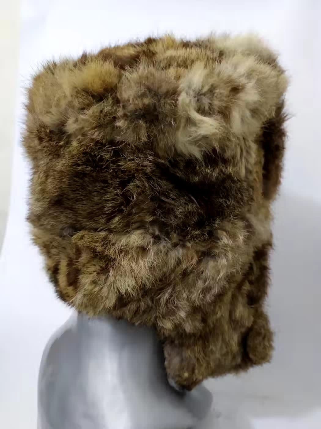 Other Luxury Vintage Soviet Army Design Real Fur Trapper Hat Size ONE SIZE - 6 Thumbnail