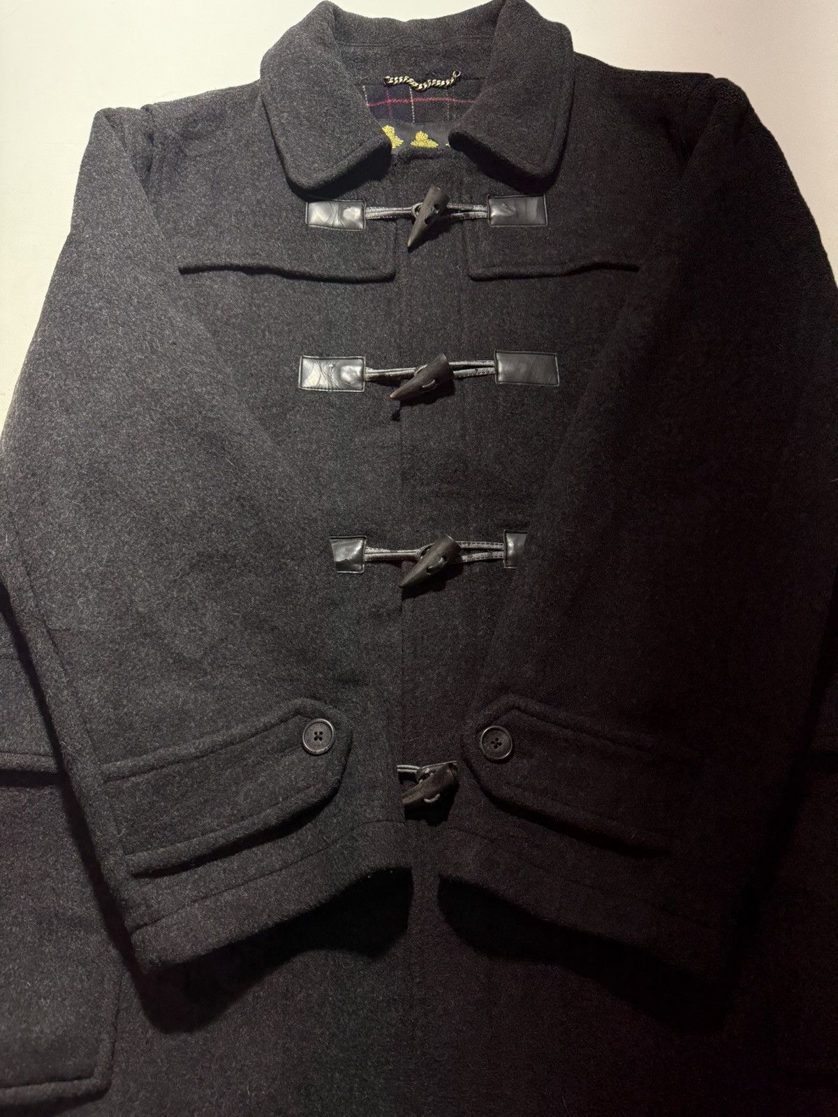 Barbour Vintage Barbour Duffle Wool Coat Size US XXL / EU 58 / 5 - 5 Thumbnail