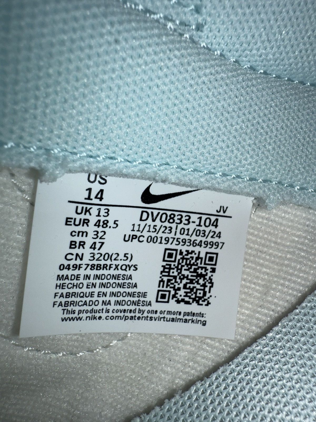 Nike Nike Dunk Low Retro “Glacier Blue” Size US 14 / EU 47 - 6 Thumbnail