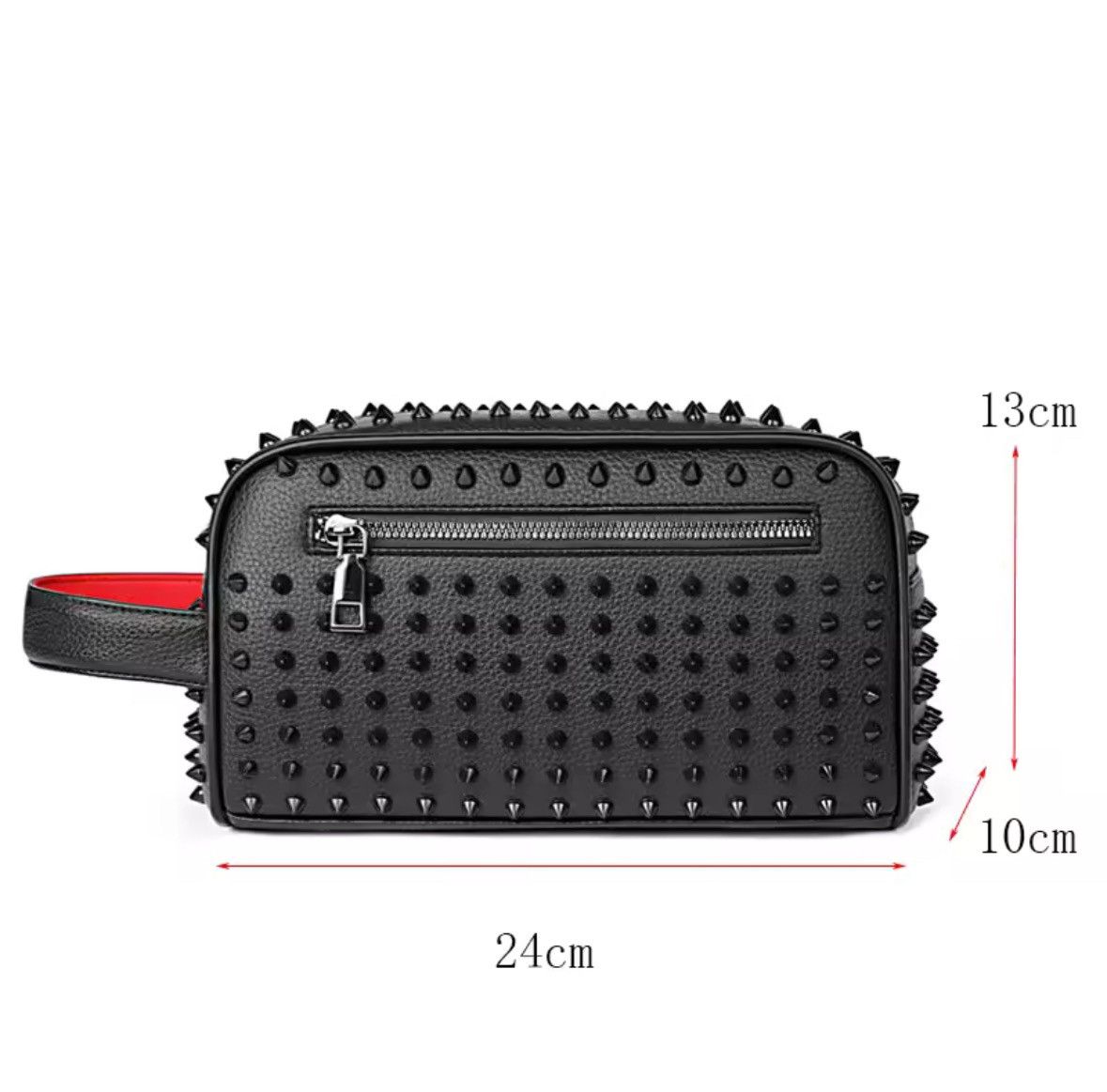 Vintage Fashion Rivet Design Men Bag High Quality PU Leather Clutch Size ONE SIZE - 6 Thumbnail