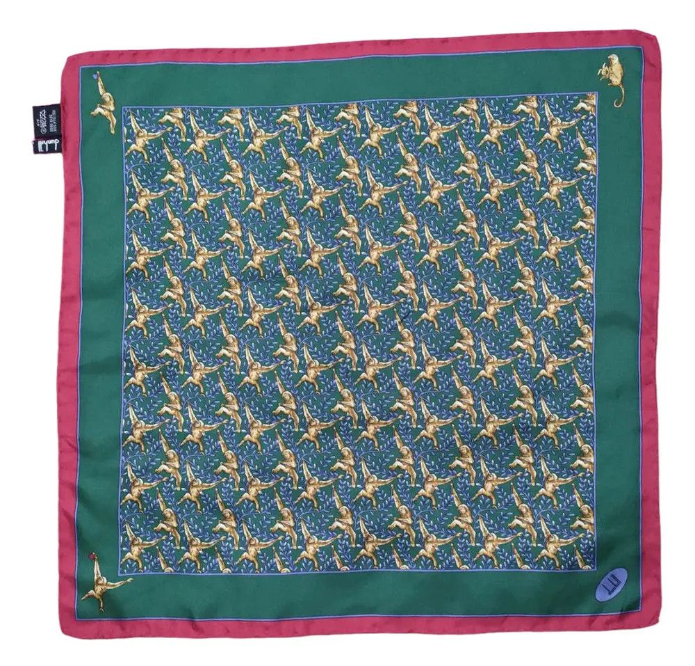 Alfred Dunhill Dunhill Monogram Silk Handkerchief Size ONE SIZE - 1 Thumbnail