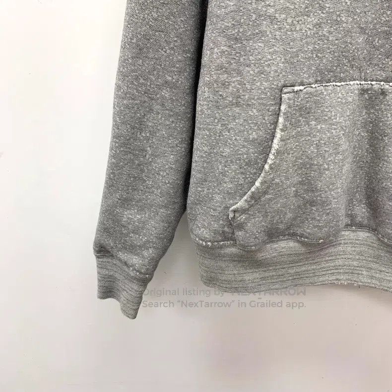 Saint Laurent Paris Saint Laurent Paris Gray Logo Printed Distressed Cotton Ho Size US L / EU 52-54 / 3 - 4 Thumbnail