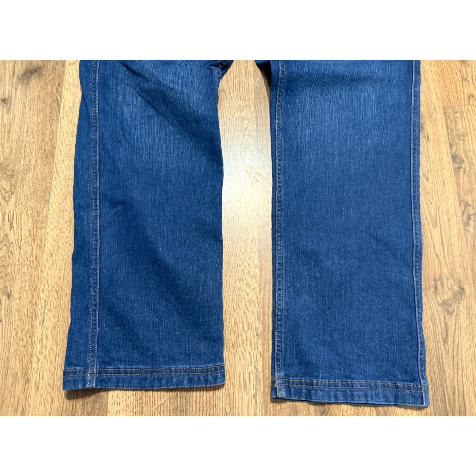 Vintage Kirkland Signature Jeans Men's 36x32 Blue Denim Straight Leg Dark Wash Pockets 5-Pocket Design Regular Inseam 32 Size US 36 / EU 52 - 3 Thumbnail
