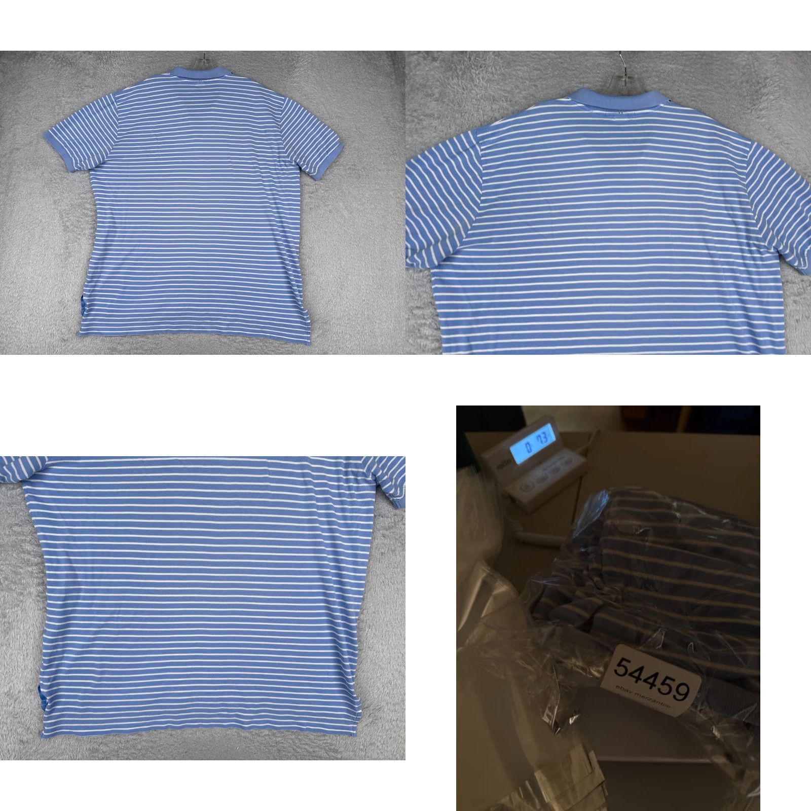 Ralph Lauren VTG Ralph Lauren Polo Shirt Men 2XL Blue Stripe Short Sleeve Cotton READ Size US XXL / EU 58 / 5 - 9 Thumbnail