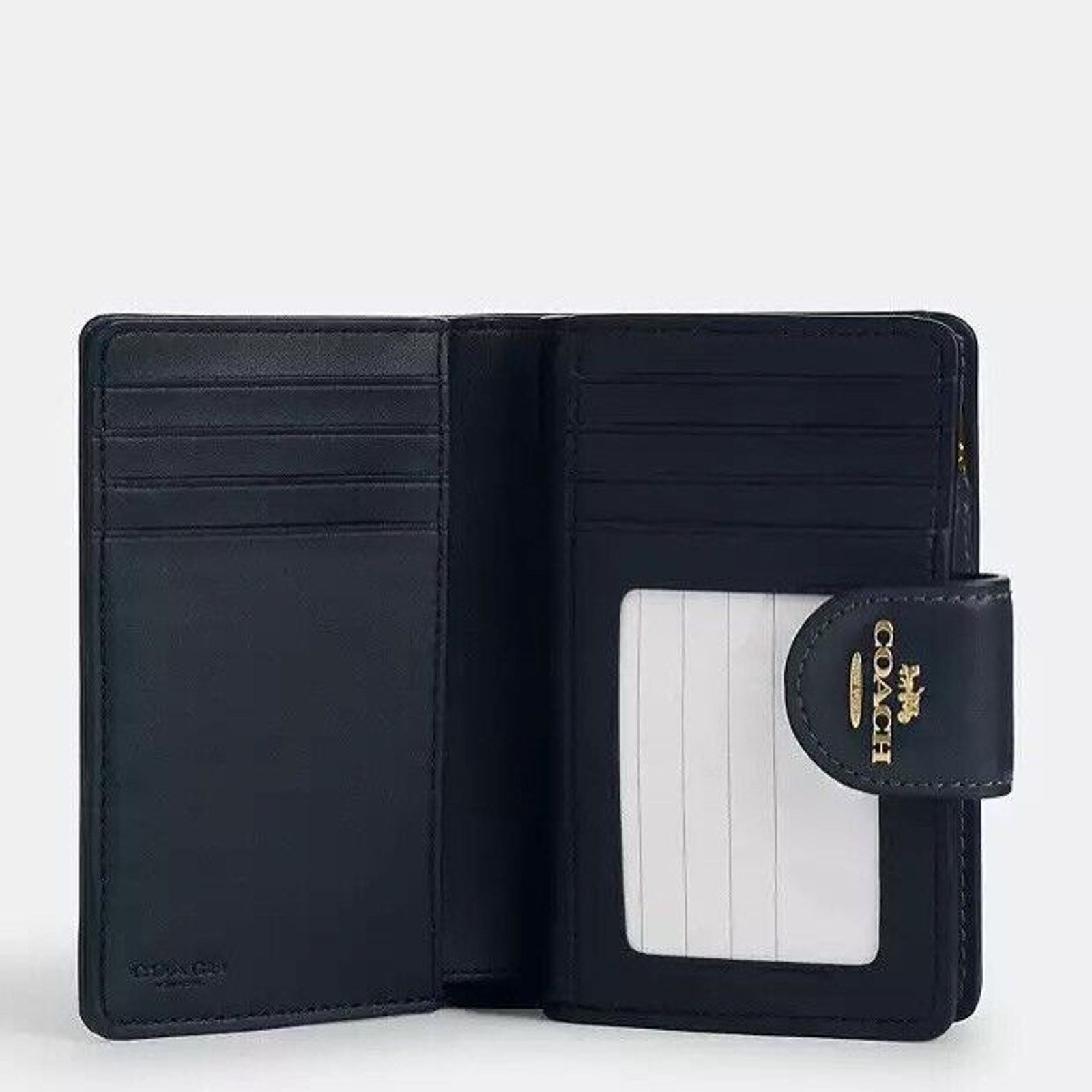 Coach NWT Coach CU987 Medium Corner Zip Wallet Midnight Navy Size ONE SIZE - 6 Thumbnail