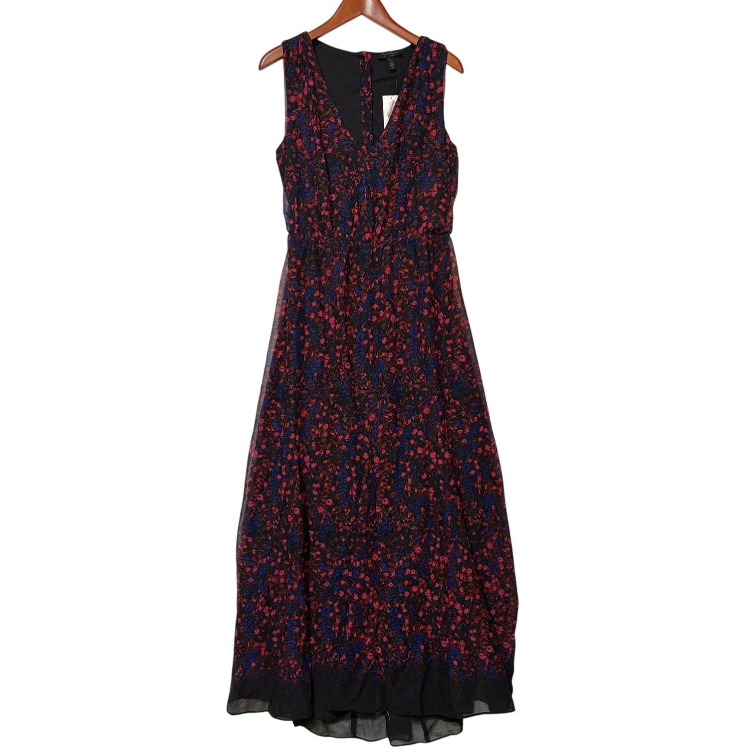 Jessica Simpson JESSICA SIMPSON Women's Black Floral Maxi Dress | Sz L | NWT Size L / US 10 / IT 46 - 1 Thumbnail