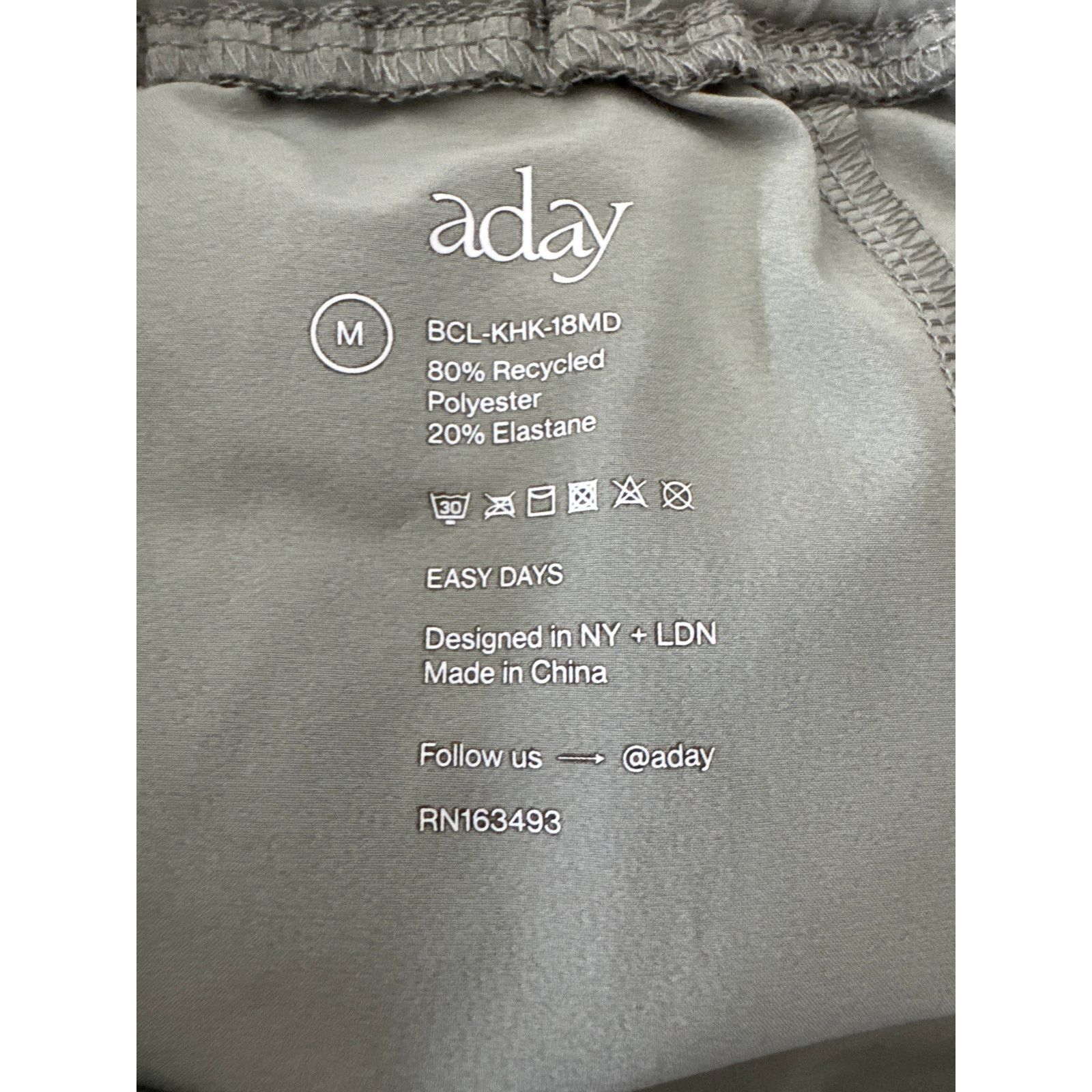Other ADAY Sage Green Pull On Tie Front Travel Trouser Pants Size 28" / US 6 / IT 42 - 5 Thumbnail