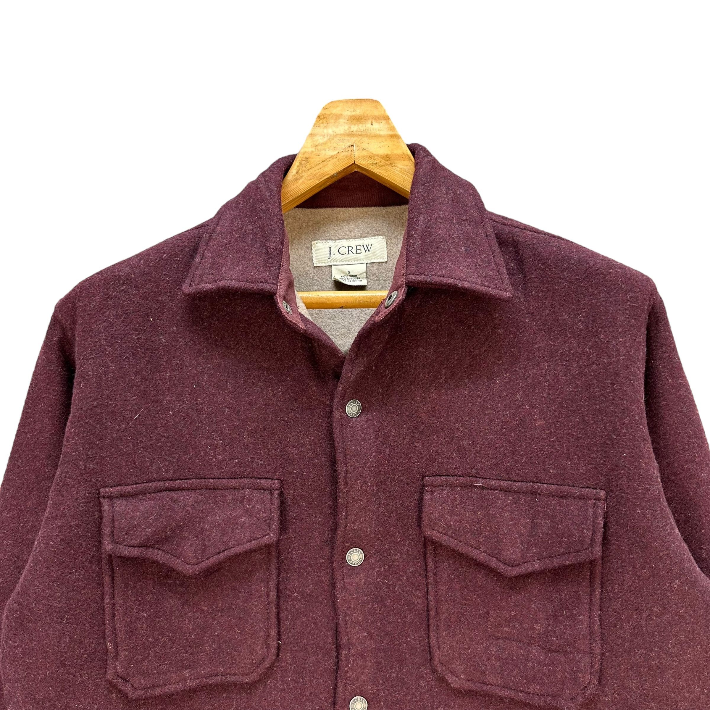 J.Crew J.CREW Snap Button Wool Flannel Jacket #A36-0814 Size US S / EU 44-46 / 1 - 2 Thumbnail