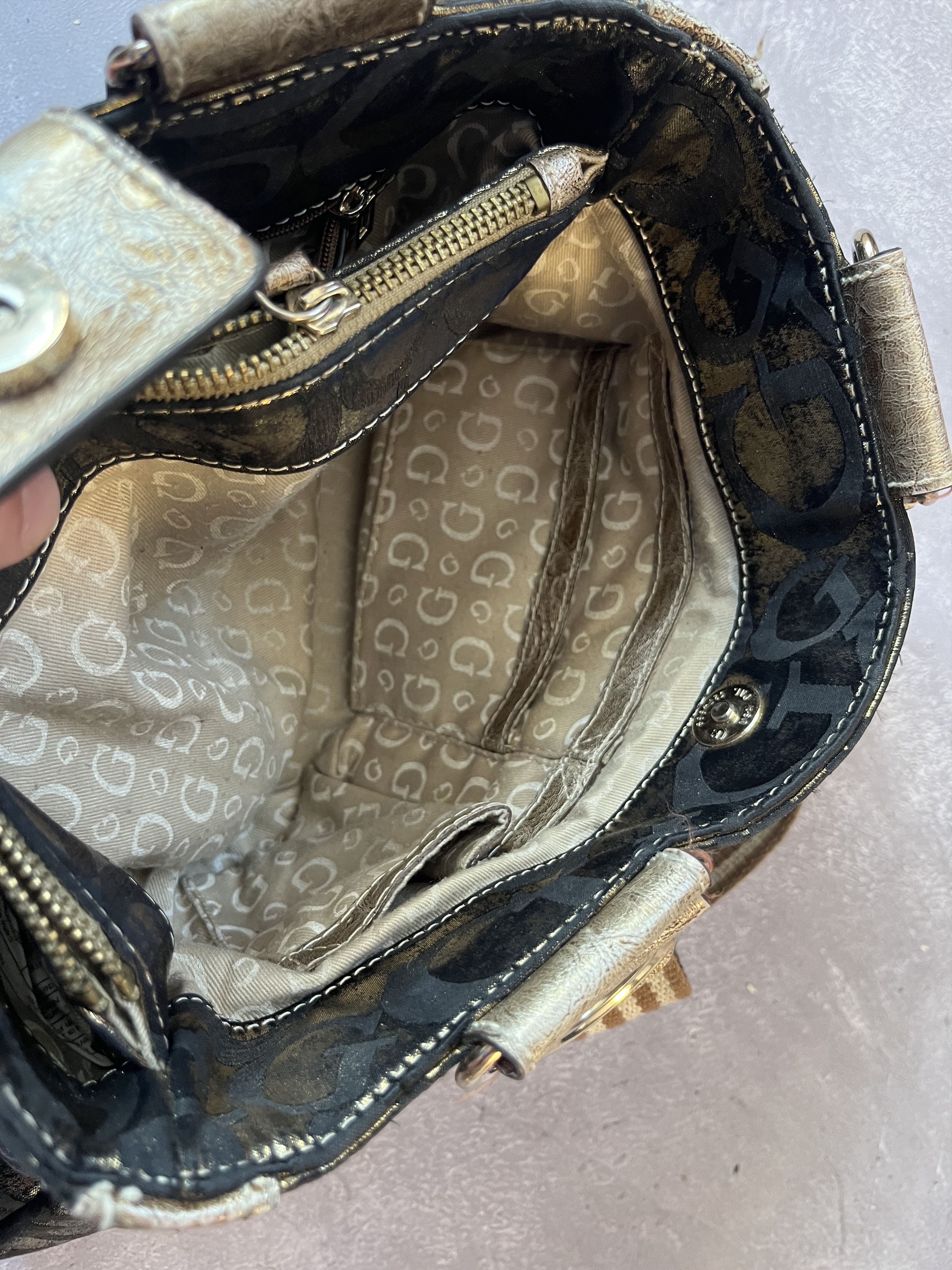 Guess Vintage Bag GUESS Y2K Style Monogram Multi Logo Metal Size ONE SIZE - 17 Thumbnail