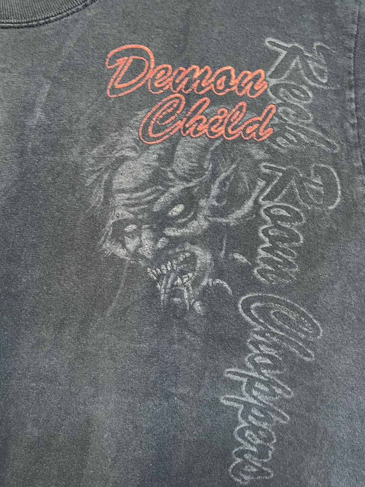 If Six Was Nine × Vintage Crazy Grunge Y2K Faded Demon Child Chopper ERD Long Sleeve Size US L / EU 52-54 / 3 - 4 Thumbnail