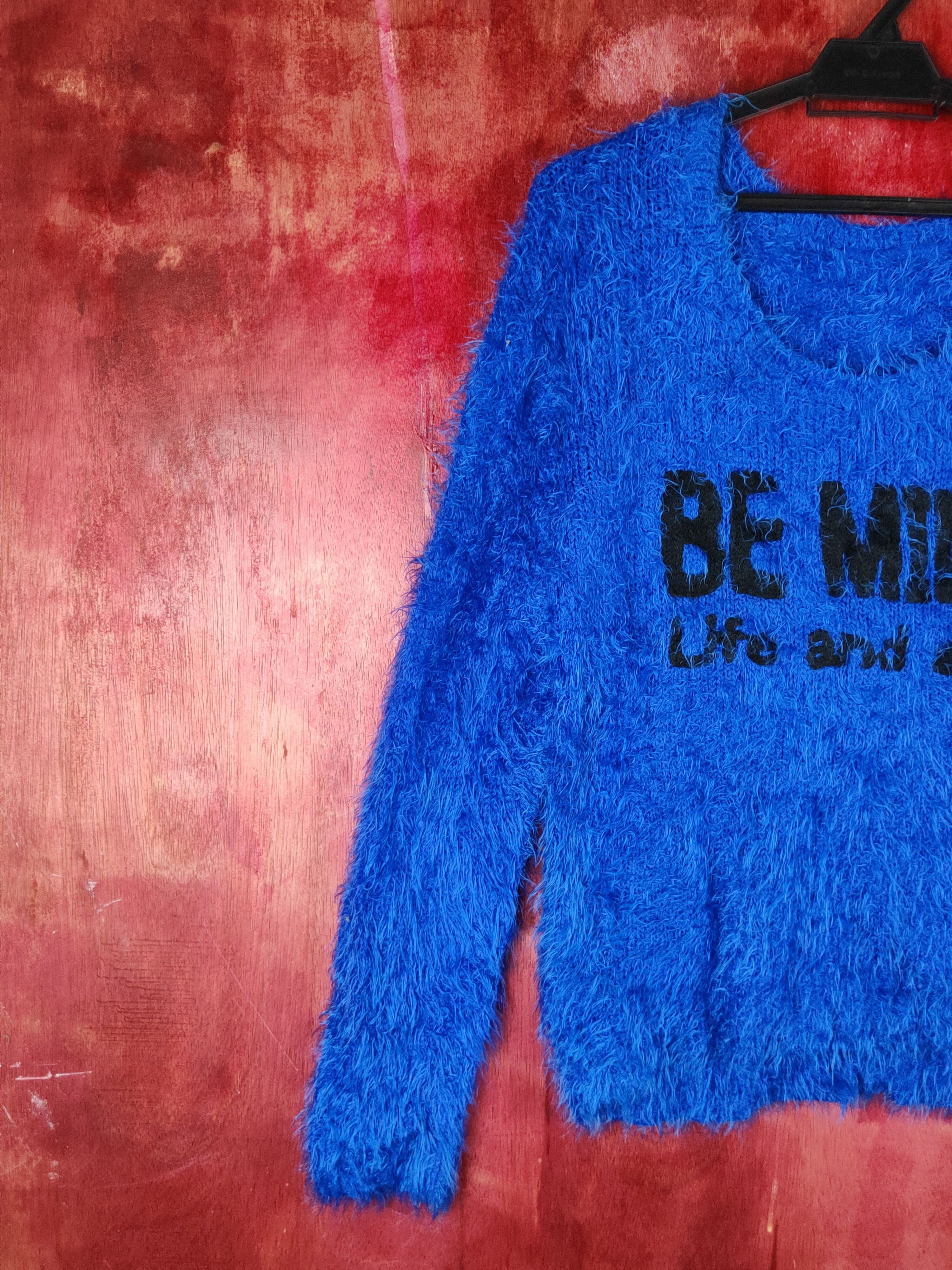 Japanese Brand Avail Jean Blue Shag Shaggy Fur Mohair Knitwear #S1951 Size M / US 6-8 / IT 42-44 - 4 Thumbnail