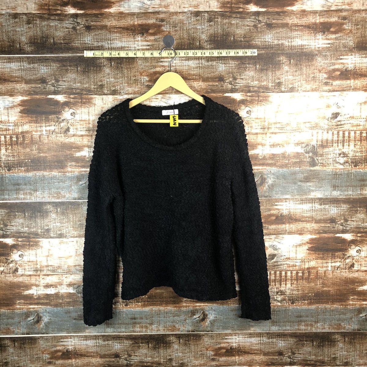 Homespun Knitwear × Japanese Brand Furry Rate Black Knitwear #A1899 Size L / US 10 / IT 46 - 1 Thumbnail