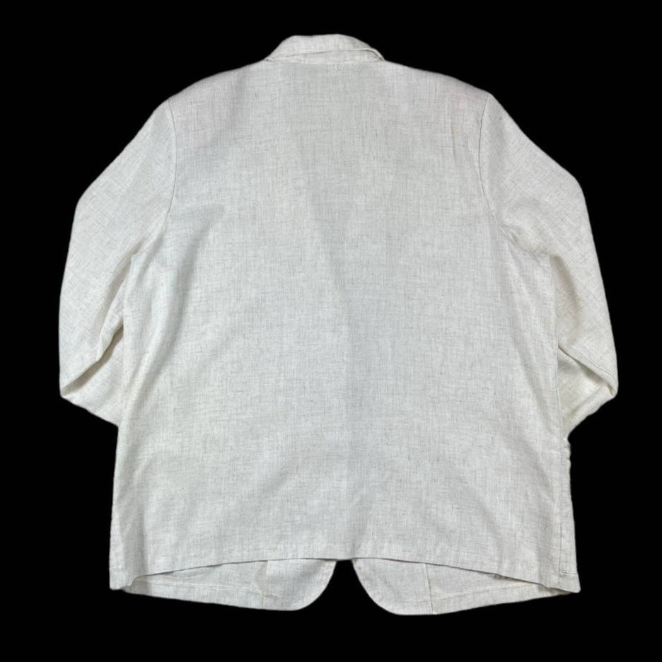 NBDN Nobrandedon Distinctly Different Off White Suit Blazer | Size XL Size XL / US 12-14 / IT 48-50 - 2 Thumbnail