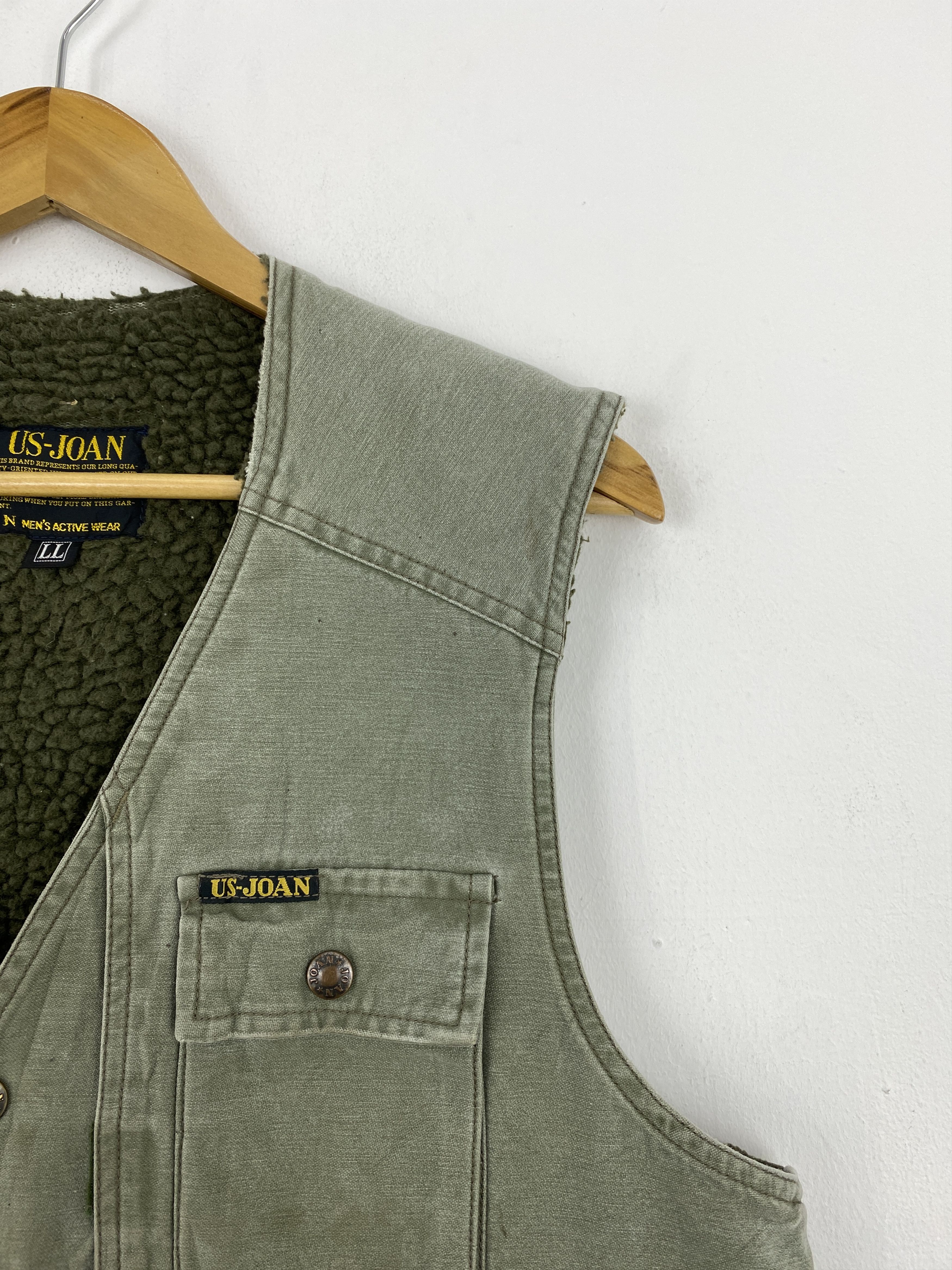 Japanese Brand Vintage US Joan Multi Pocket Sherpa Vest J1759 Size US XL / EU 56 / 4 - 7 Thumbnail