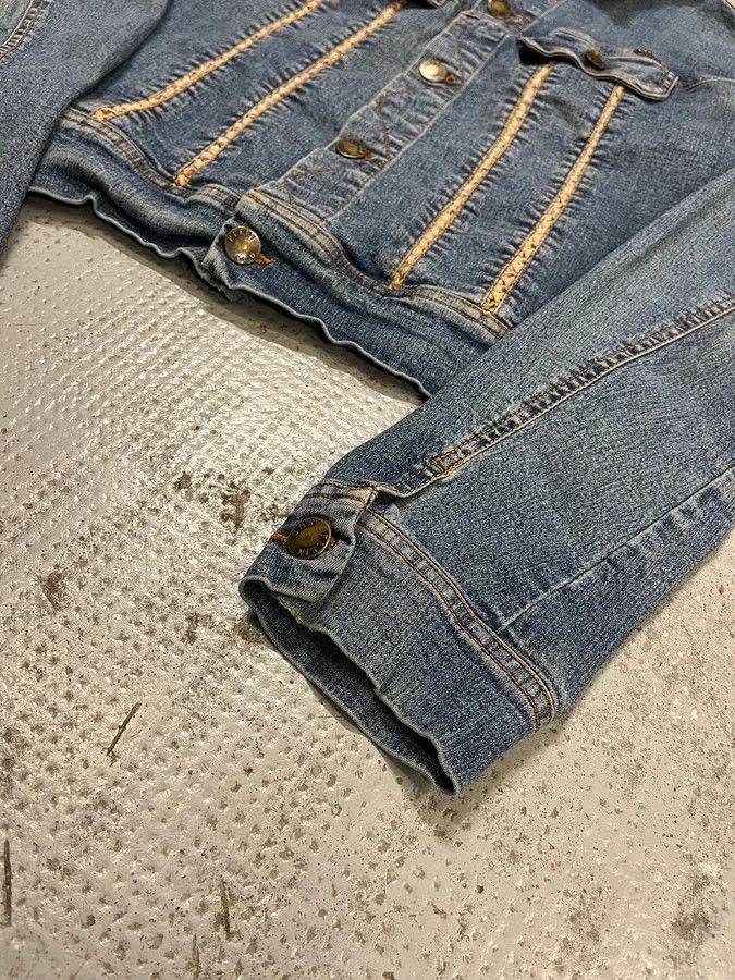 Vintage 2000s Plein Sud Blue Denim Contrast Stitch Denim Jacket Size M / US 6-8 / IT 42-44 - 6 Thumbnail
