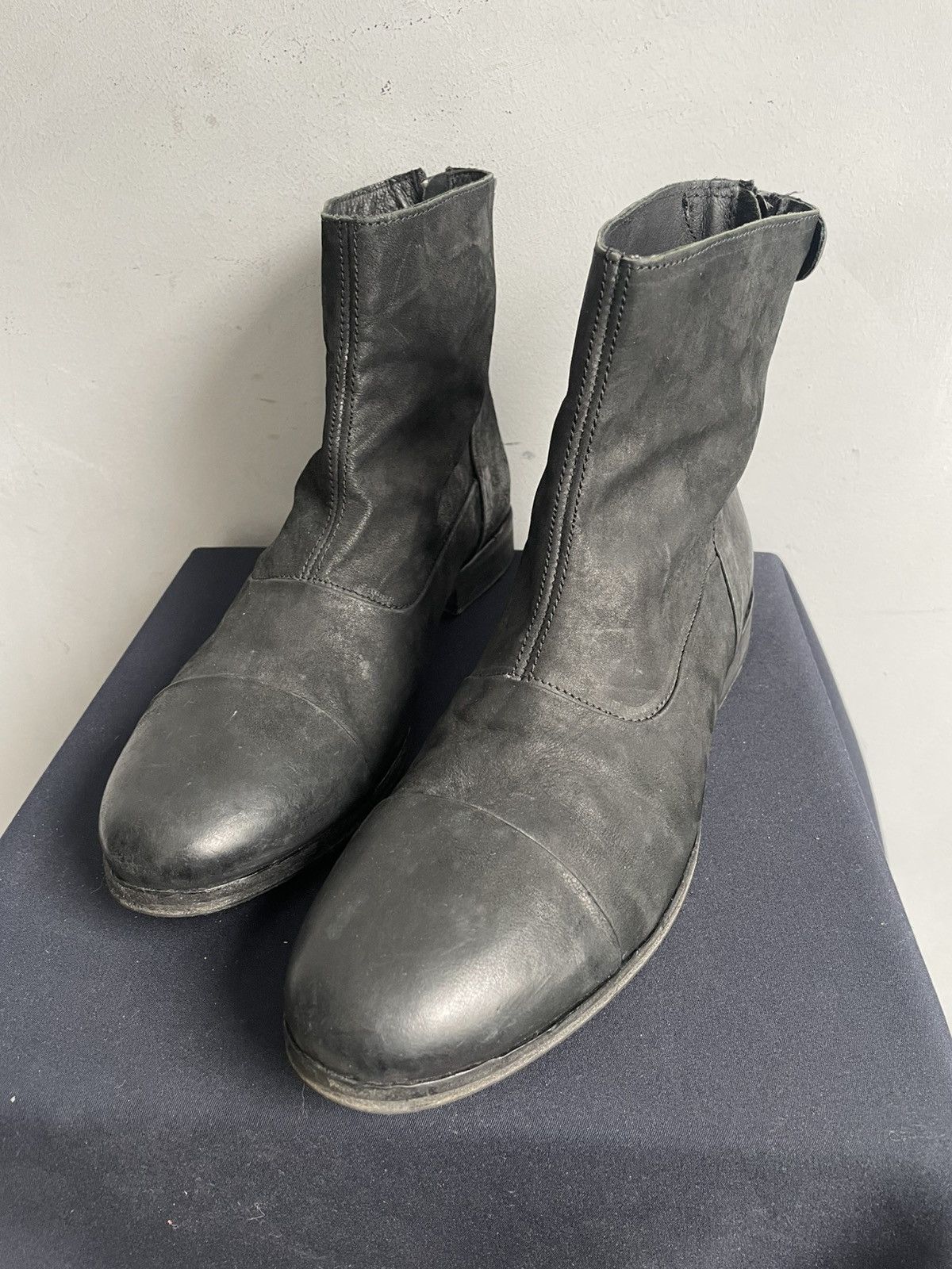 Hedi Slimane Rare black opium leather hedi slimane style zipper boots Size US 8 / EU 41 - 5 Thumbnail