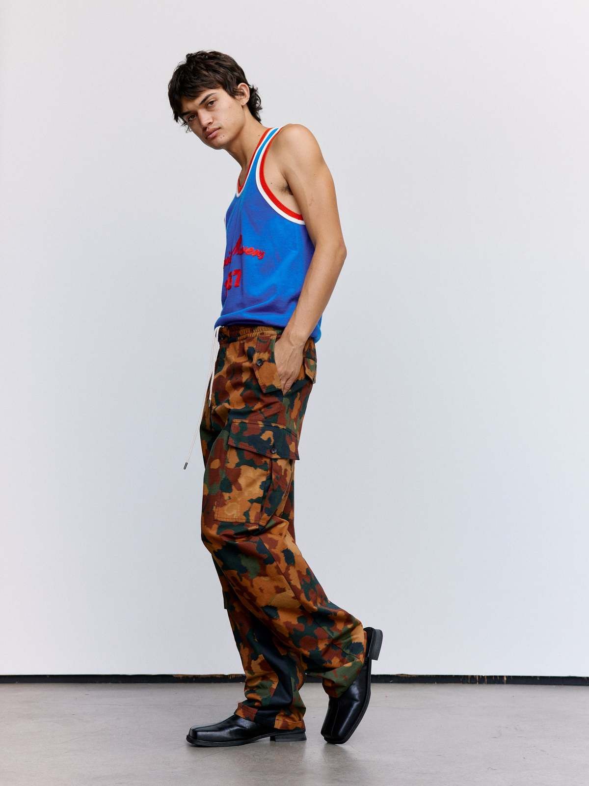 Wales Bonner o1mle0825 Founders Tank Top in Blue Size US L / EU 52-54 / 3 - 5 Thumbnail