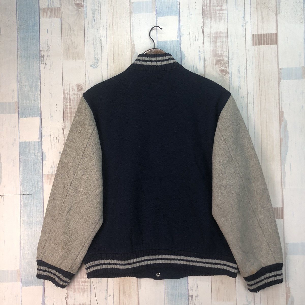 Vintage Vintage Wool Varsity Jacket Size US L / EU 52-54 / 3 - 2 Thumbnail