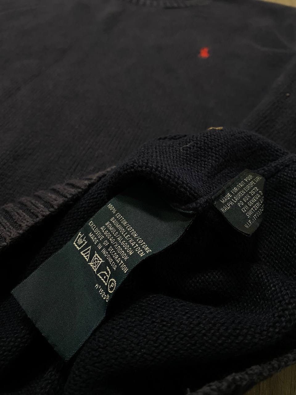 Polo Ralph Lauren Vintage Polo Ralph Lauren Knit Crew Neck Sweater Blue Cotton Size US L / EU 52-54 / 3 - 4 Thumbnail