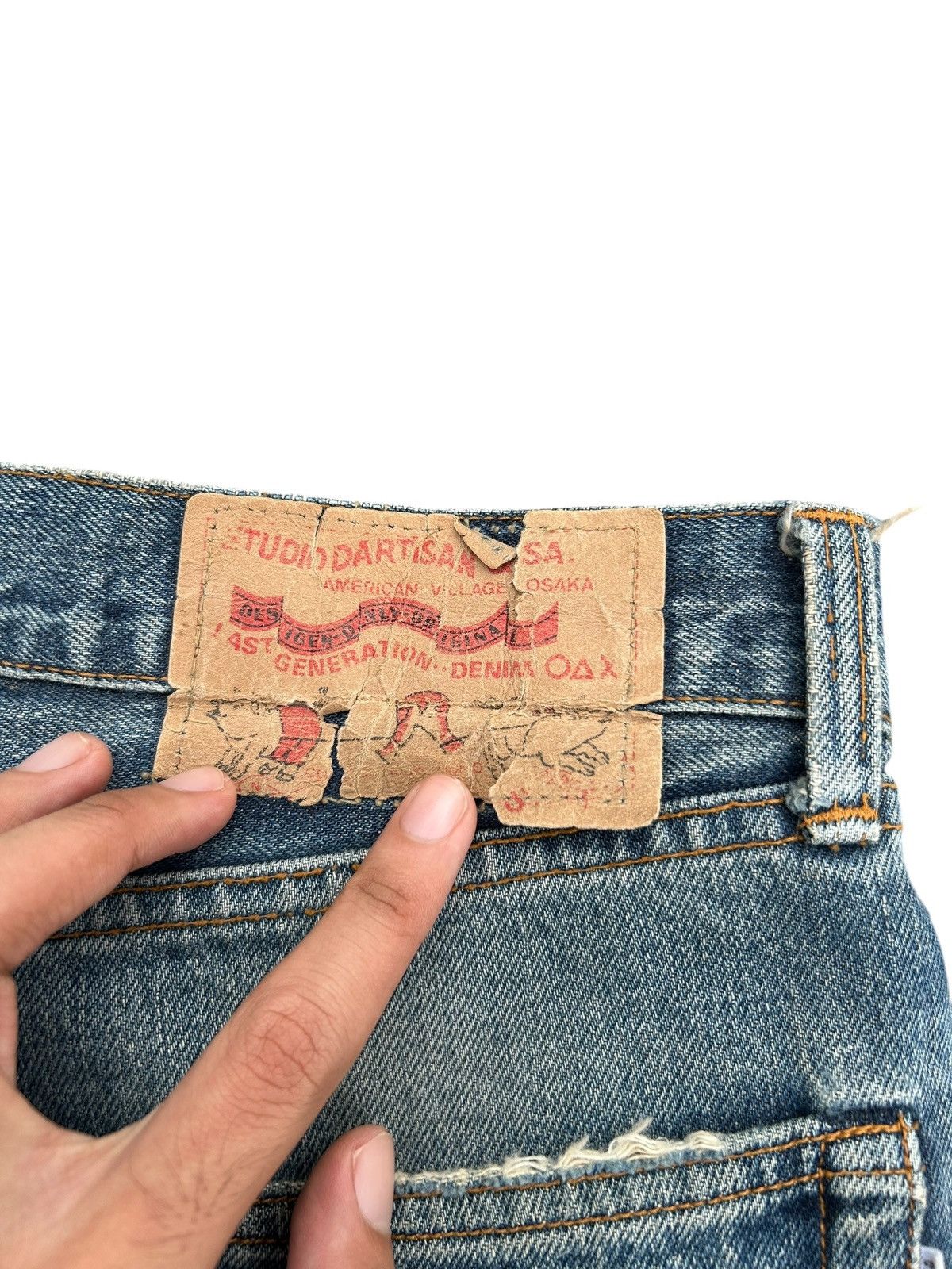 Kapital Vintage Studio Dartisan Selvedge Distressed Denim Jeans Size US 32 / EU 48 - 14 Thumbnail