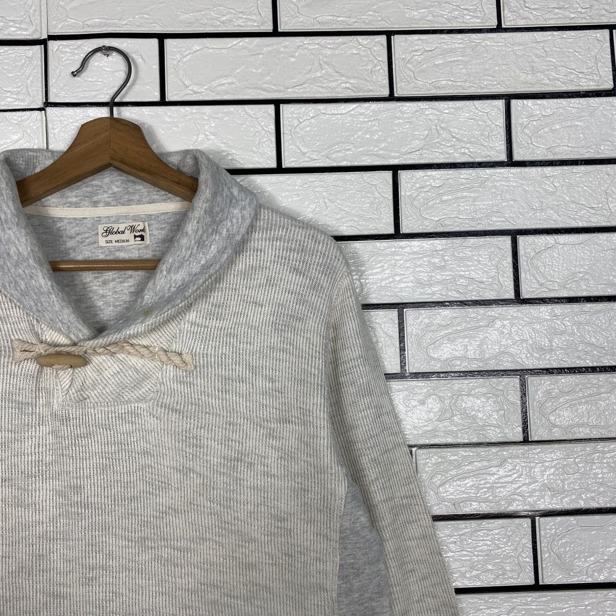 Japanese Brand 📌Vintage Shawl Collar Sweatshirt Global Work Issey Miyake Size US M / EU 48-50 / 2 - 8 Thumbnail