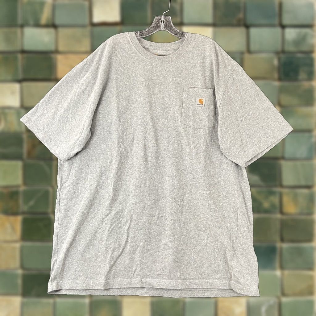 Carhartt VINTAGE Carhartt Shirt 2XL Tall Gray Short Sleeve Crew Neck Mens T-Shirt 2XLT Crew Neck Gray Mens Size US XXL / EU 58 / 5 - 1 Thumbnail