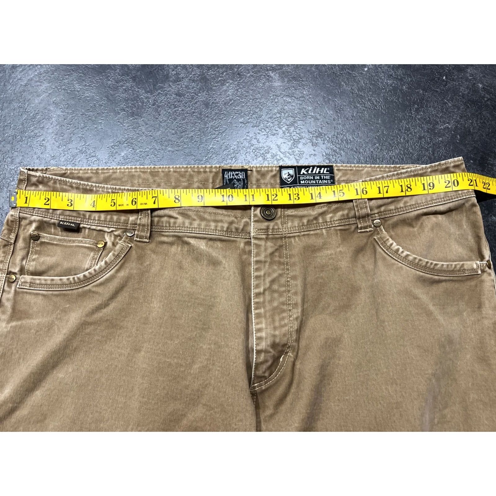 Vintage Kuhl Rydr Pants Mens 40x30 Brown Vintage Patina Dye Outdoor Workwear Straight Leg 5-Pocket Size US 40 / EU 56 - 4 Thumbnail