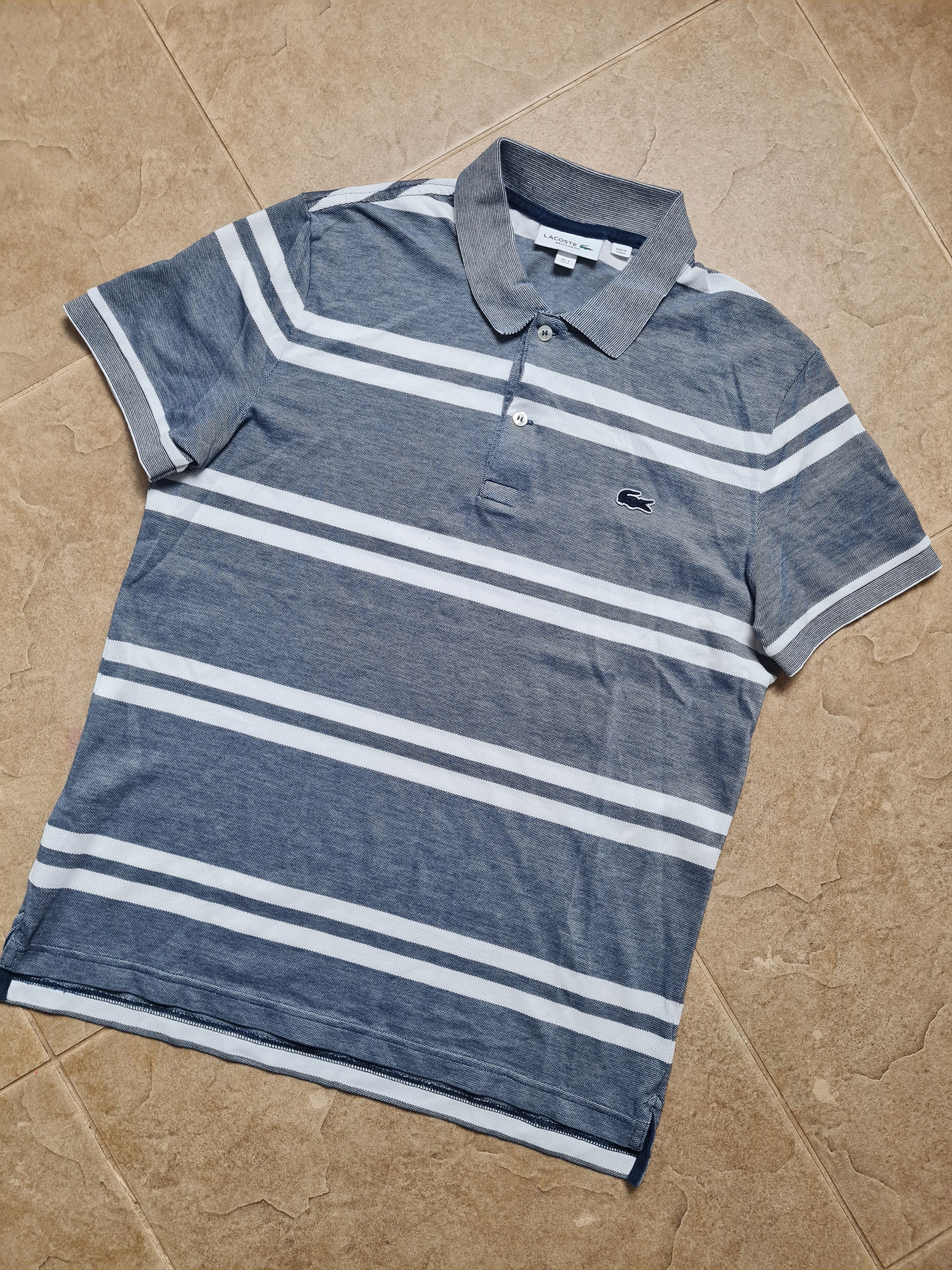 Lacoste Lacoste Men's Regular Fit Stripe Pique Polo Shirt Size S Size US S / EU 44-46 / 1 - 3 Thumbnail