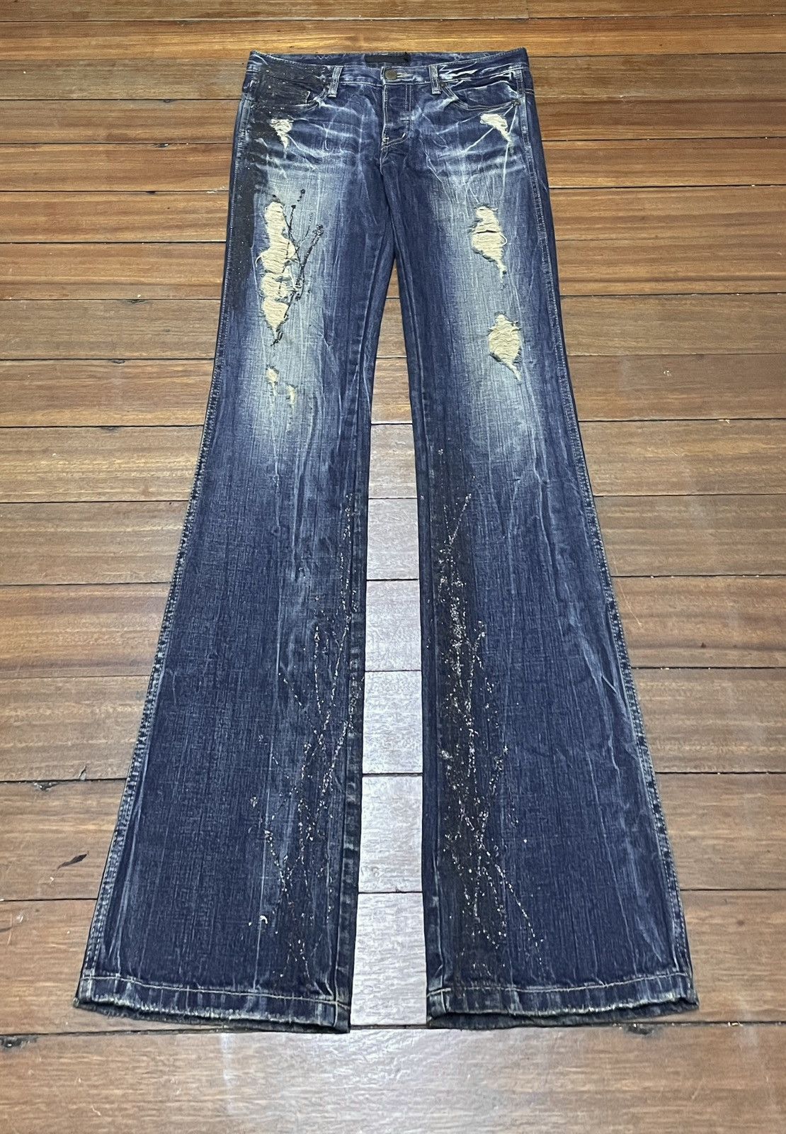 GOSTAR DE FUGA Very Rare Vintage Japanese Brand FUGA Flared Jeans 1990s Size US 33 - 1 Thumbnail