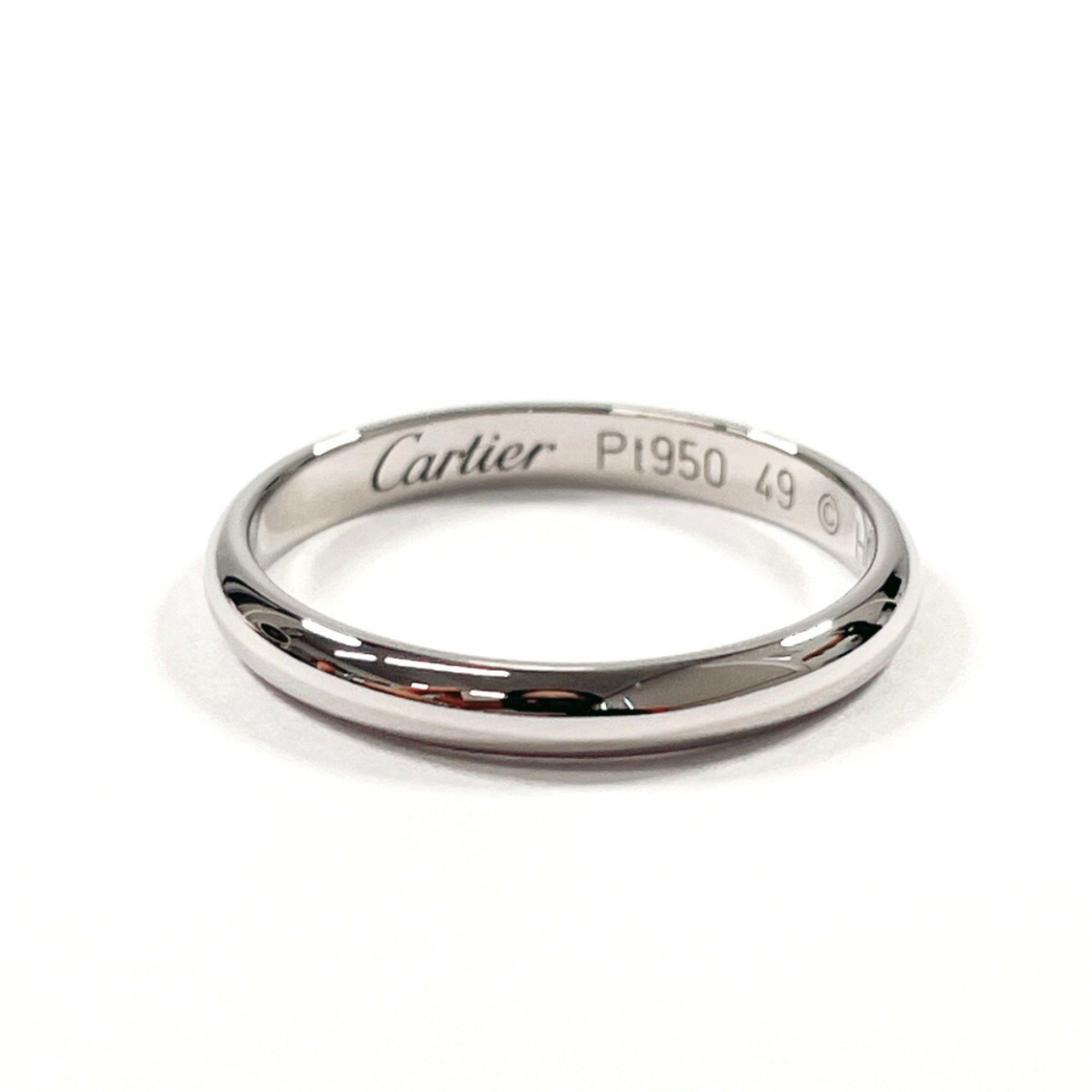 ★SALE★【Cartier】１８９５　リング　プラチナ　９号　1621 CARTIER 1895 Wedding Ring, Pt950 Platinum 9 Silver HQ6404