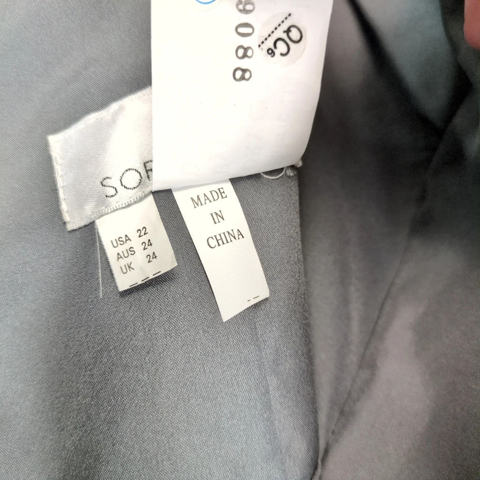 Other Sorella Vita Charcoal Floor-Length Dress Sz 22 Satin Chiffon Size 3XL / US 20-22 - 7 Thumbnail