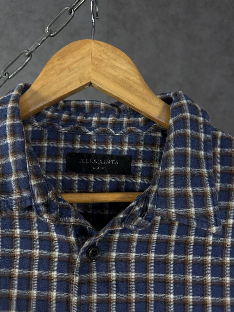 Allsaints Allsaints designer logo flannel shirt Size US L / EU 52-54 / 3 - 4 Thumbnail