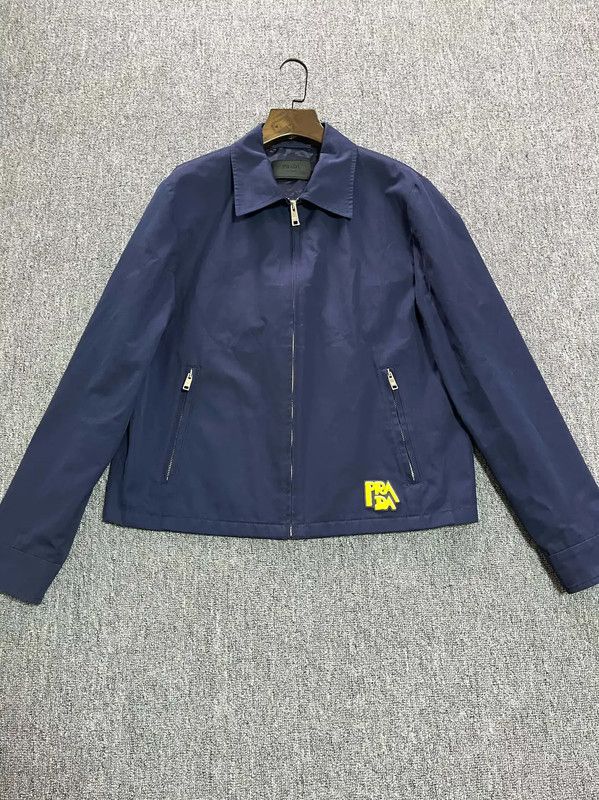 Prada Prada Men's Navy Cotton Jacket Size US XL / EU 56 / 4 - 1 Thumbnail