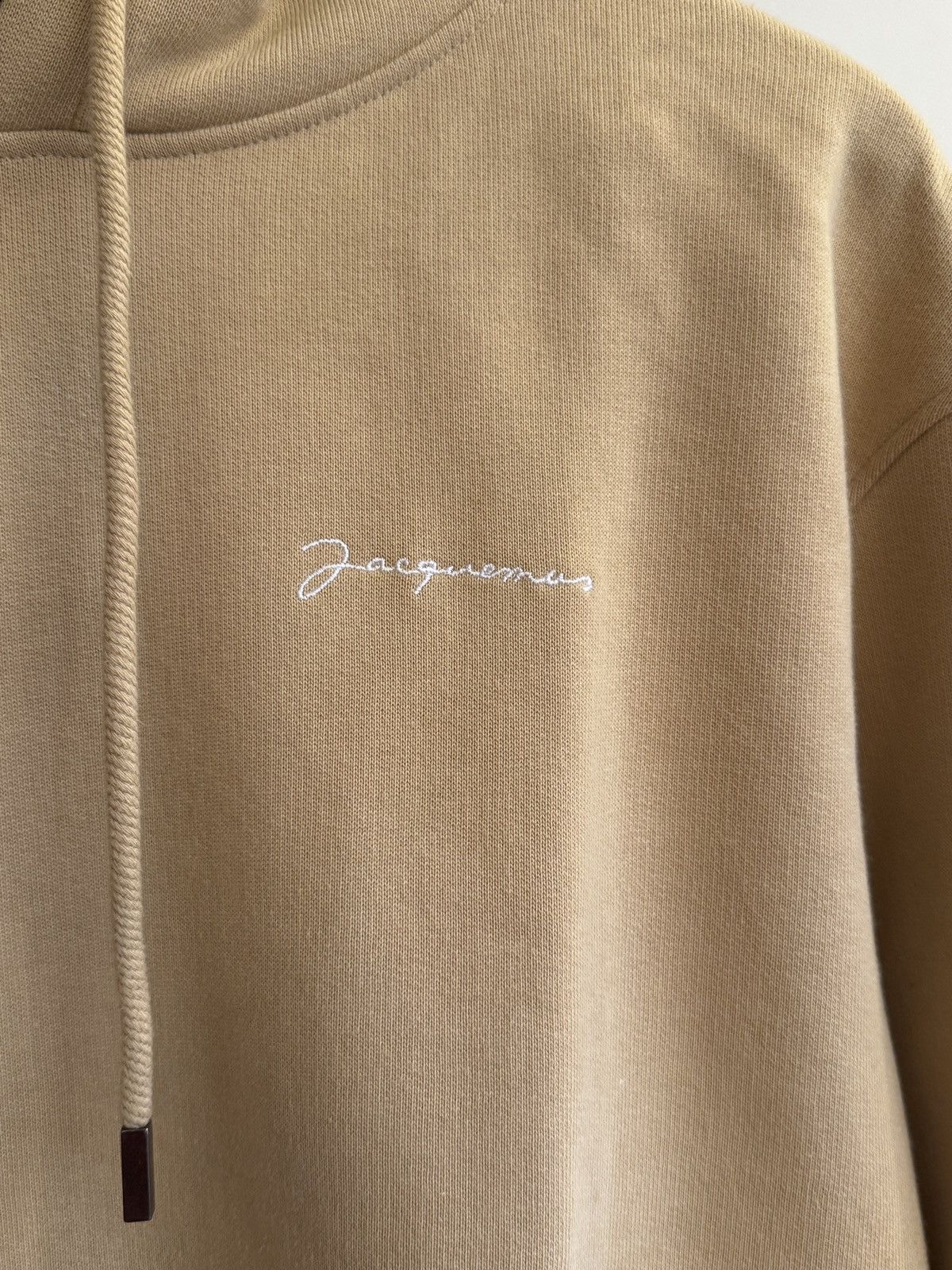 Jacquemus Jacquemus Beige Hoodie with Logo Embroidery Size US S / EU 44-46 / 1 - 2 Thumbnail