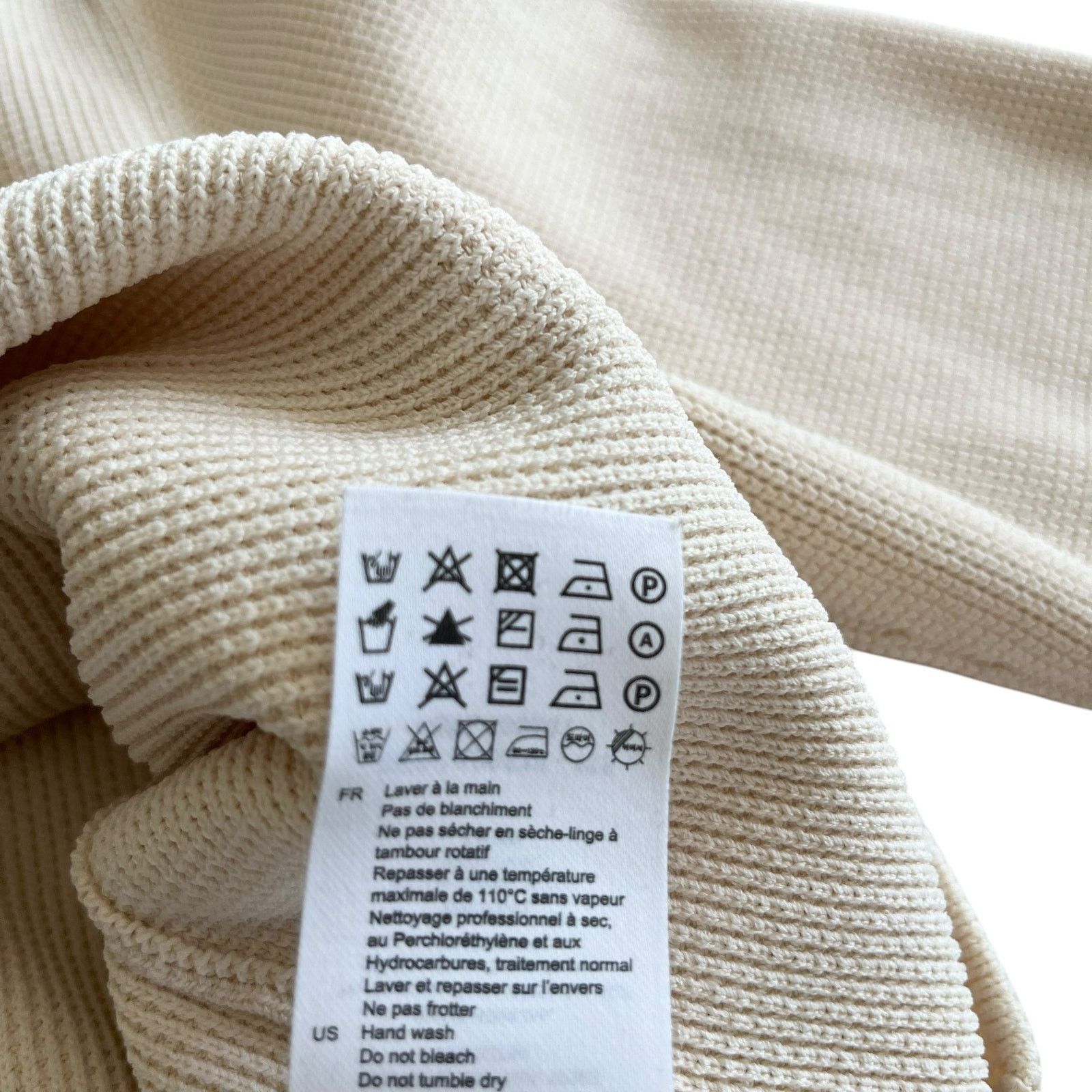 Sandro Sandro Paco Cream Waffle Knit Cardigan Sweater Jacket Size M / US 6-8 / IT 42-44 - 11 Thumbnail
